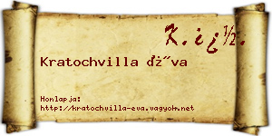 Kratochvilla Éva névjegykártya